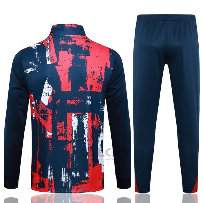 Tuta da Track di Giacca Paris Saint-Germain 2024-2025 Rosso e Blu